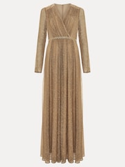 Phase Eight Metallic Masie Metallic Jersey Maxi Dress - Image 8 of 8