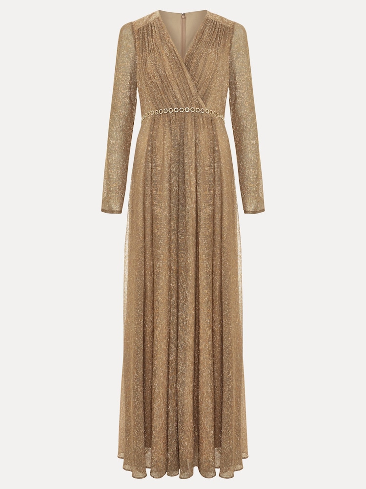 Phase Eight Metallic Masie Metallic Jersey Maxi Dress - Image 8 of 8