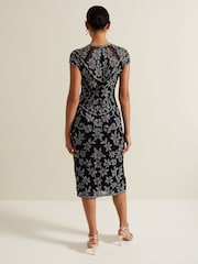 Phase Eight Black Clarinda Tapework Dress - Image 2 of 6