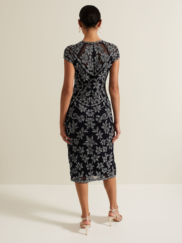 Phase Eight Black Clarinda Tapework Dress - Image 2 of 6