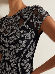 Phase Eight Black Clarinda Tapework Dress - Image 5 of 6