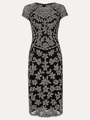 Phase Eight Black Clarinda Tapework Dress - Image 6 of 6