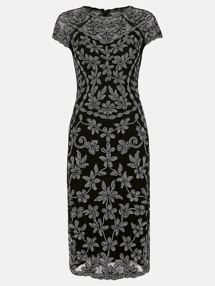 Phase Eight Black Clarinda Tapework Dress - Image 6 of 6