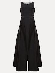 Phase Eight Black Yisanne Black Satin Embelished Dress - Image 7 of 7