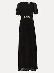 Phase Eight Black Yasmina Pleated Maxi Dress - Image 7 of 7