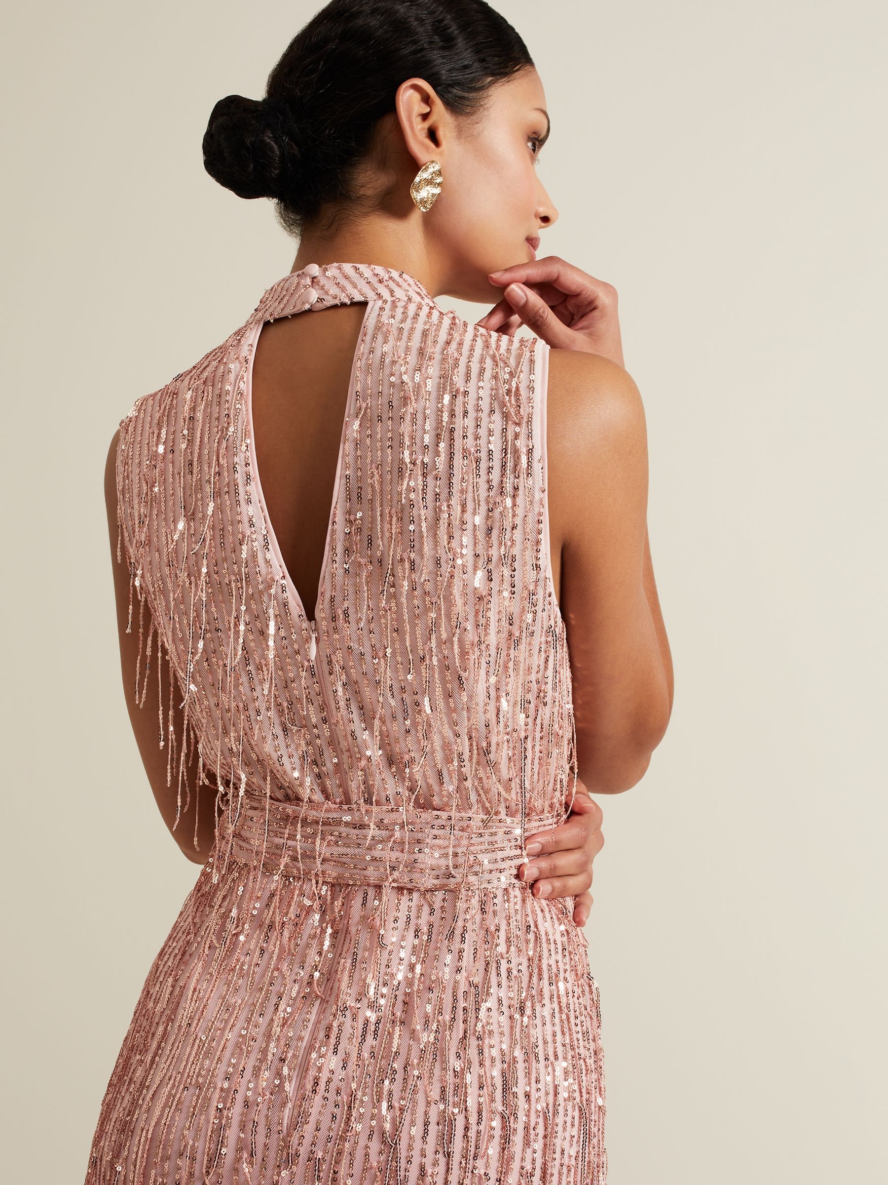 【PHASE EIGHT】Clover Sequin Fringe Maxi Dress Alexia Sequin Embelished Maxi Dress | Phase Eight UK |