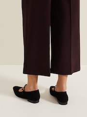 Phase Eight Black Leather Square Toe Mary Jane Shoes - Image 2 of 7