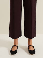 Phase Eight Black Leather Square Toe Mary Jane Shoes - Image 3 of 7