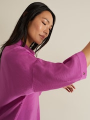 Phase Eight Pink Cynthia Pleat Zip Front Shirt - Image 5 of 6