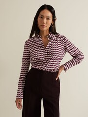Phase Eight Black Gina Geo Print Shirt - Image 1 of 7