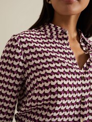 Phase Eight Black Gina Geo Print Shirt - Image 5 of 7