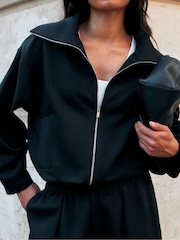 Ro&Zo Ponte Funnel Neck Jacket - Kuva 6 / 7