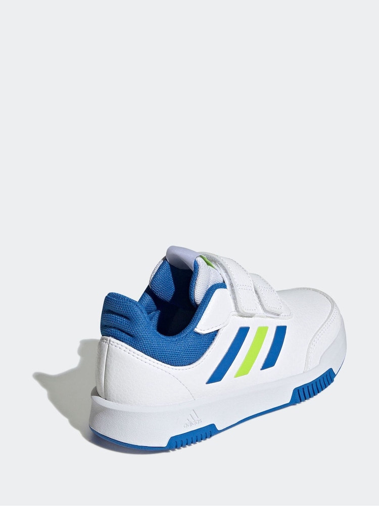 Adidas White/Green/Blue Hook and Loop Tensaur Sport Trainers - Image 5 of 10