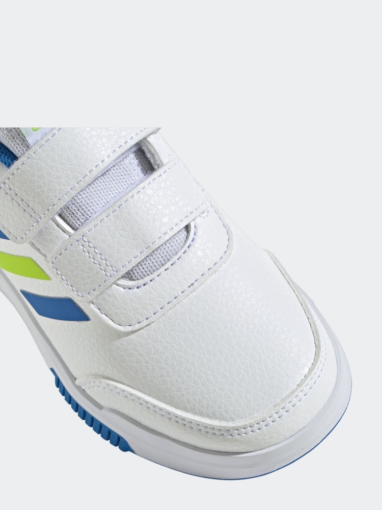 Adidas White/Green/Blue Hook and Loop Tensaur Sport Trainers - Image 9 of 10