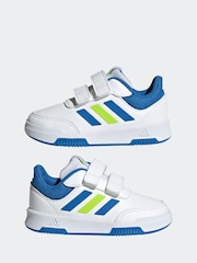 Blanc/Bleu/citron vert - adidas Black Tensaur Sport Hook and Loop Trainers - Image 5 de 9