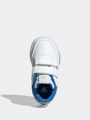 Blanc/Bleu/citron vert - adidas Black Tensaur Sport Hook and Loop Trainers - Image 6 de 9