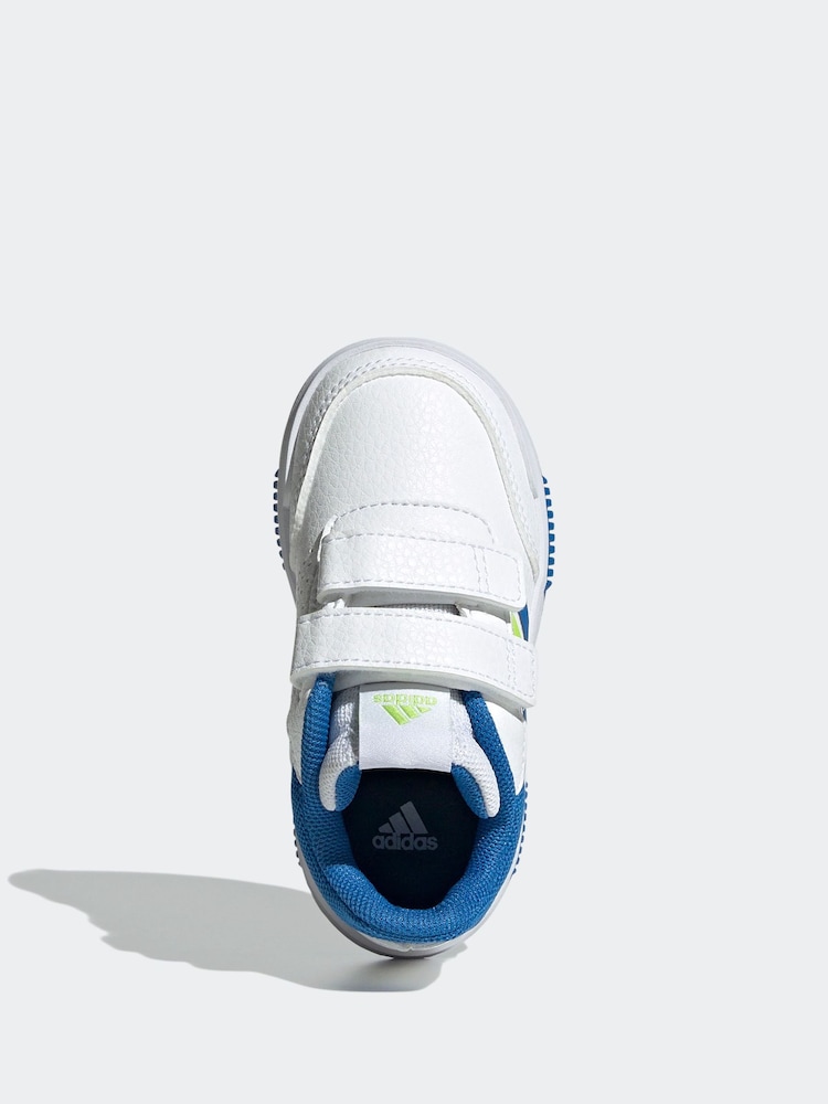adidas White/Blue/Lime Black Tensaur Sport Hook and Loop Trainers - Image 6 of 9