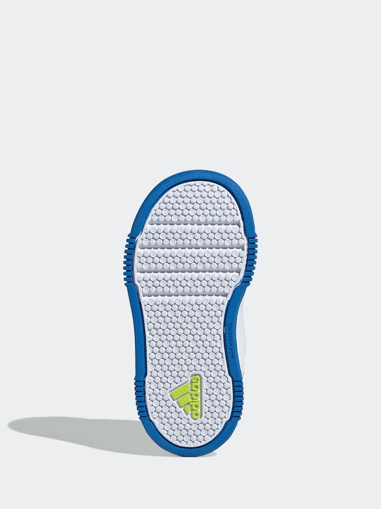 adidas White/Blue/Lime Black Tensaur Sport Hook and Loop Trainers - Image 7 of 9