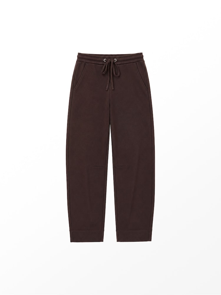 Marrón - Ro&Zo Cotton Blend Barrel Leg Joggers - Imagen 9 de 9