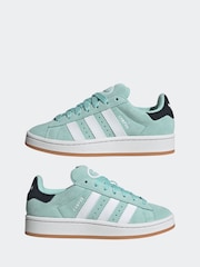 adidas Green/White Junior Campus 00s Trainers - Image 5 of 9
