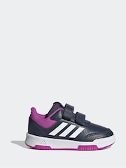 adidas Navy/Purple Tensaur Sport Hook and Loop Trainers - Image 1 of 9