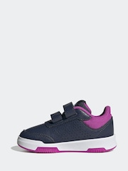 adidas Navy/Purple Tensaur Sport Hook and Loop Trainers - Image 2 of 9