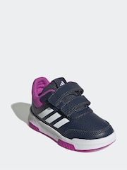 adidas Navy/Purple Tensaur Sport Hook and Loop Trainers - Image 3 of 9