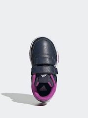 adidas Navy/Purple Tensaur Sport Hook and Loop Trainers - Image 5 of 9