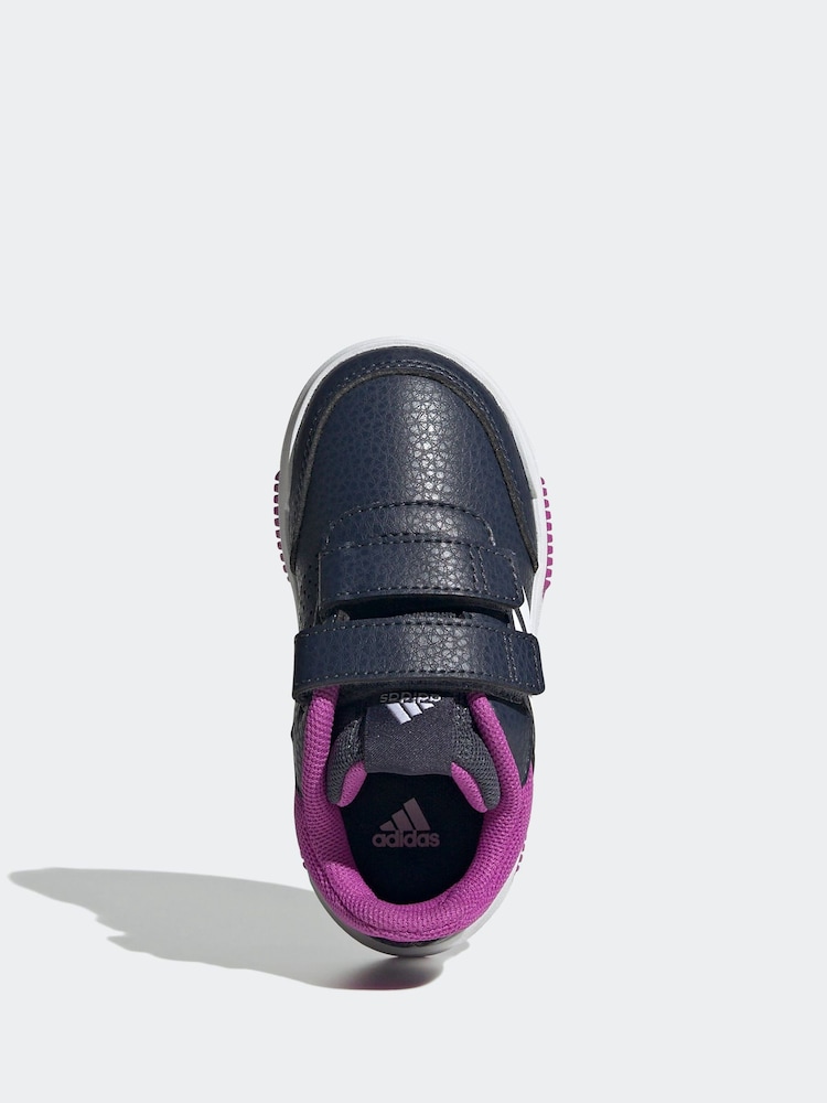 adidas Navy/Purple Tensaur Sport Hook and Loop Trainers - Image 5 of 9