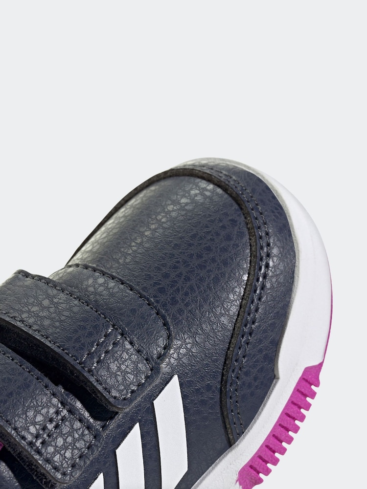 adidas Navy/Purple Tensaur Sport Hook and Loop Trainers - Image 8 of 9