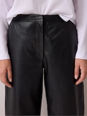 Ro&Zo Leather Barrel Leg Trousers - 6суретінің 3 суреті