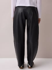 Ro&Zo Leather Barrel Leg Trousers - 6суретінің 5 суреті