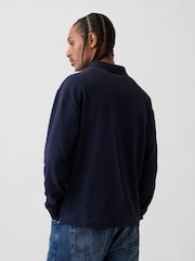 Gap Navy Oversized Pique Polo Shirt - Image 2 of 3