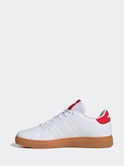 أبيض/أحمر - adidas Kids Advantage Base 2.0 Trainers - صورة 2 من 9