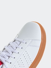 أبيض/أحمر - adidas Kids Advantage Base 2.0 Trainers - صورة 9 من 9