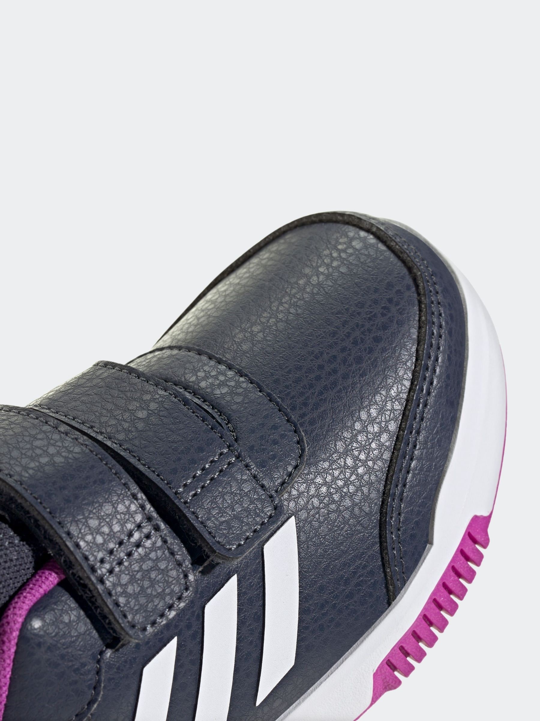 Buy adidas Navy/Purple Hook and Loop Tensaur Kids Trainers from