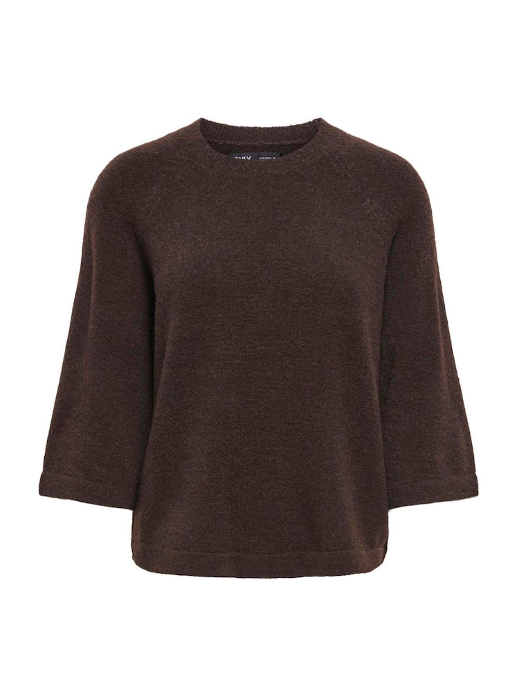 ONLY Brown 3/4 Sleeve Jumper - Image 1 of 3