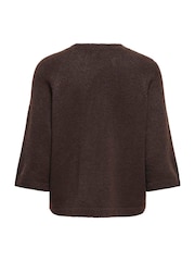 ONLY Brown 3/4 Sleeve Jumper - Image 2 of 3