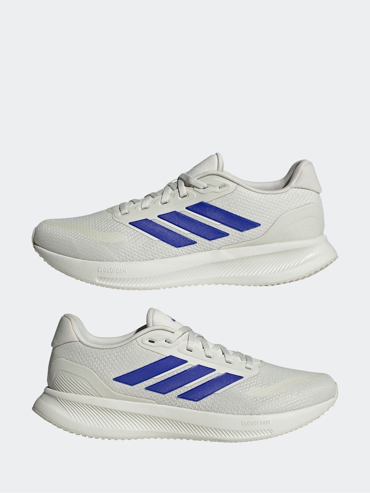adidas Grey Runfalcon 5 Running Trainers - Image 5 of 9