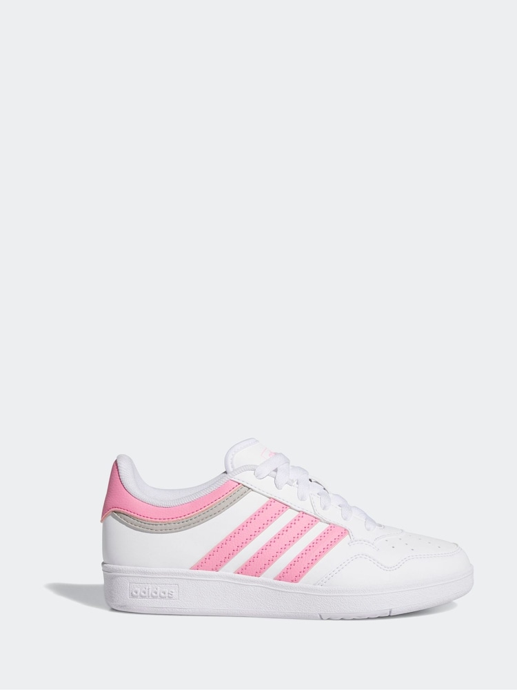 adidas Off White Hoops Mid Trainers - Image 1 of 9
