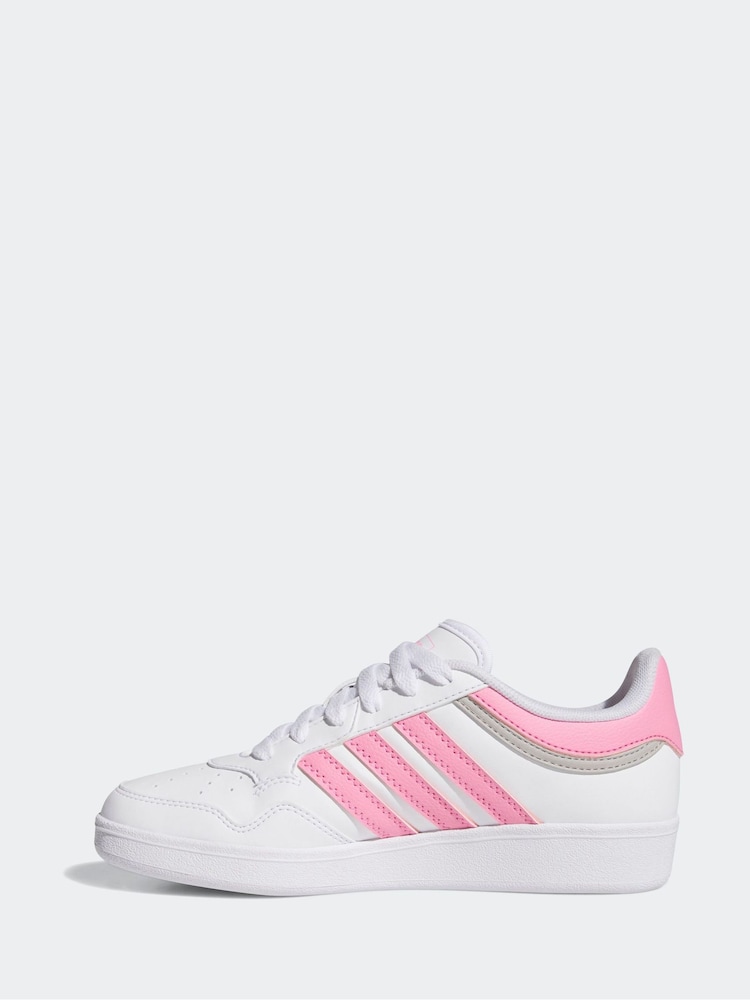 adidas Off White Hoops Mid Trainers - Image 2 of 9