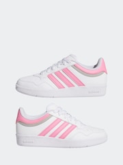adidas Off White Hoops Mid Trainers - Image 5 of 9