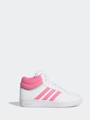adidas Off White Hoops Mid Trainers - Image 1 of 9