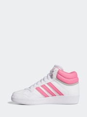 adidas Off White Hoops Mid Trainers - Image 2 of 9