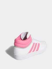 adidas Off White Hoops Mid Trainers - Image 4 of 9