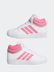 adidas Off White Hoops Mid Trainers - Image 5 of 9