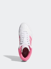 adidas Off White Hoops Mid Trainers - Image 7 of 9