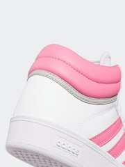 adidas Off White Hoops Mid Trainers - Image 8 of 9