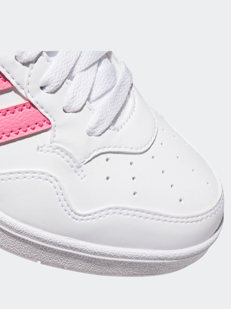 adidas Off White Hoops Mid Trainers - Image 9 of 9