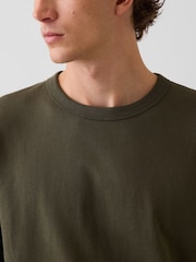 Gap Khaki Green Heavyweight Relaxed Long Sleeve T-Shirt - Image 4 of 4
